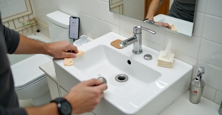 test bathroom plumbing leaks