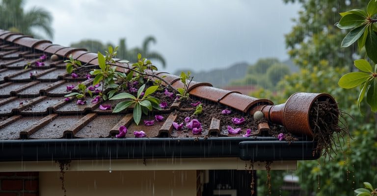 blocked gutters and downpipes